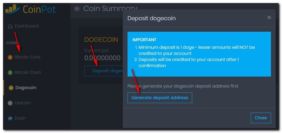 генерация криптовалютных адресов Coinot